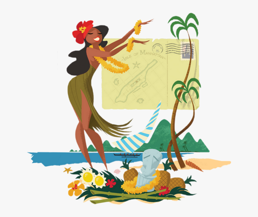 Tropical Hula Dance - Hawaiian Illustration, HD Png Download