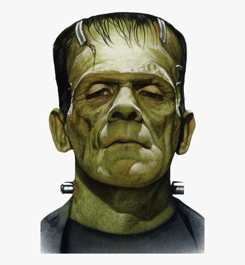 Frankenstein Face Close Up Transparent Png - Frankenstein Png, Png Download