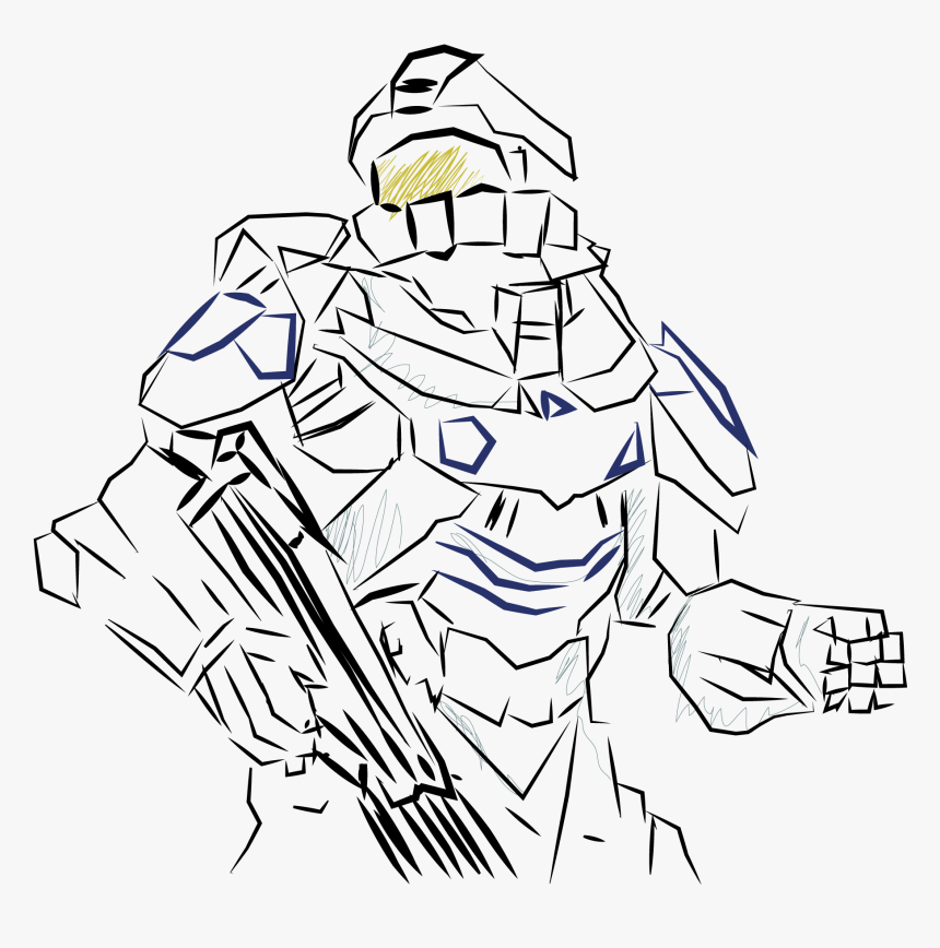 Spartan Locke And Master Chief Go Head To Head - Halo 5 Master Chief Drawings, HD Png Download