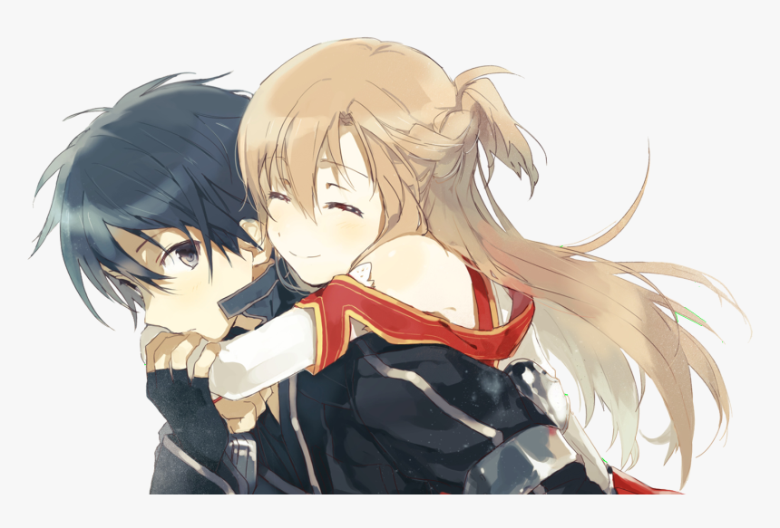 Kirito And Asuna Hug, HD Png Download