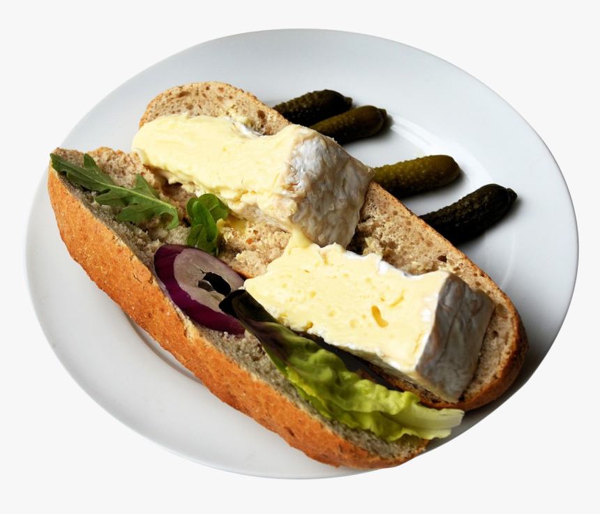 Breakfast Sandwich Png Transparent Image - Roti Dan Susu Di Meja Makan, Png Download