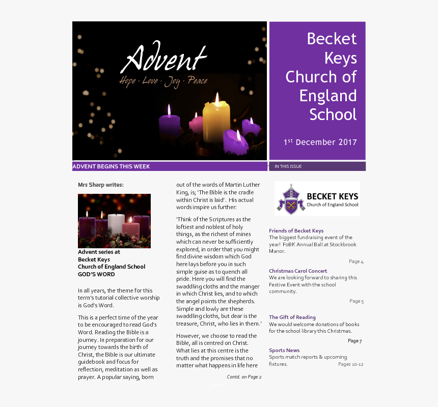 Transparent Peace Word Png - Meaning Of Advent 2018, Png Download