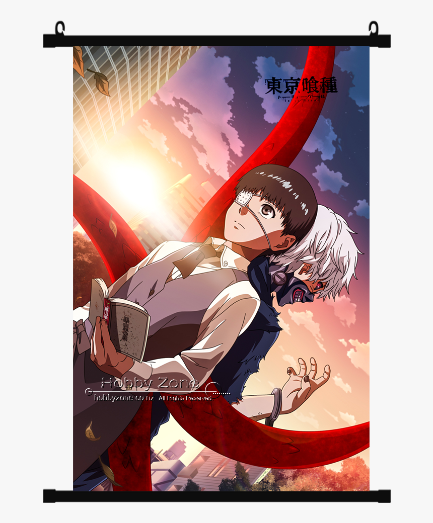 Anime Tokyo Ghoul Ken Kaneki Wall Scroll - Ken Kaneki Eyepatch Mask Tokyo Ghoul, HD Png Download