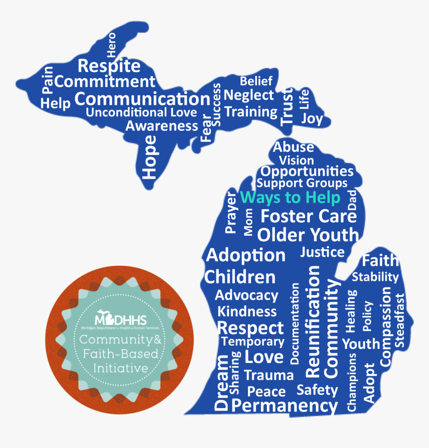 Michigan Word Cloud With Cfbi Logo - Coat Of Arms Of Peru, HD Png Download