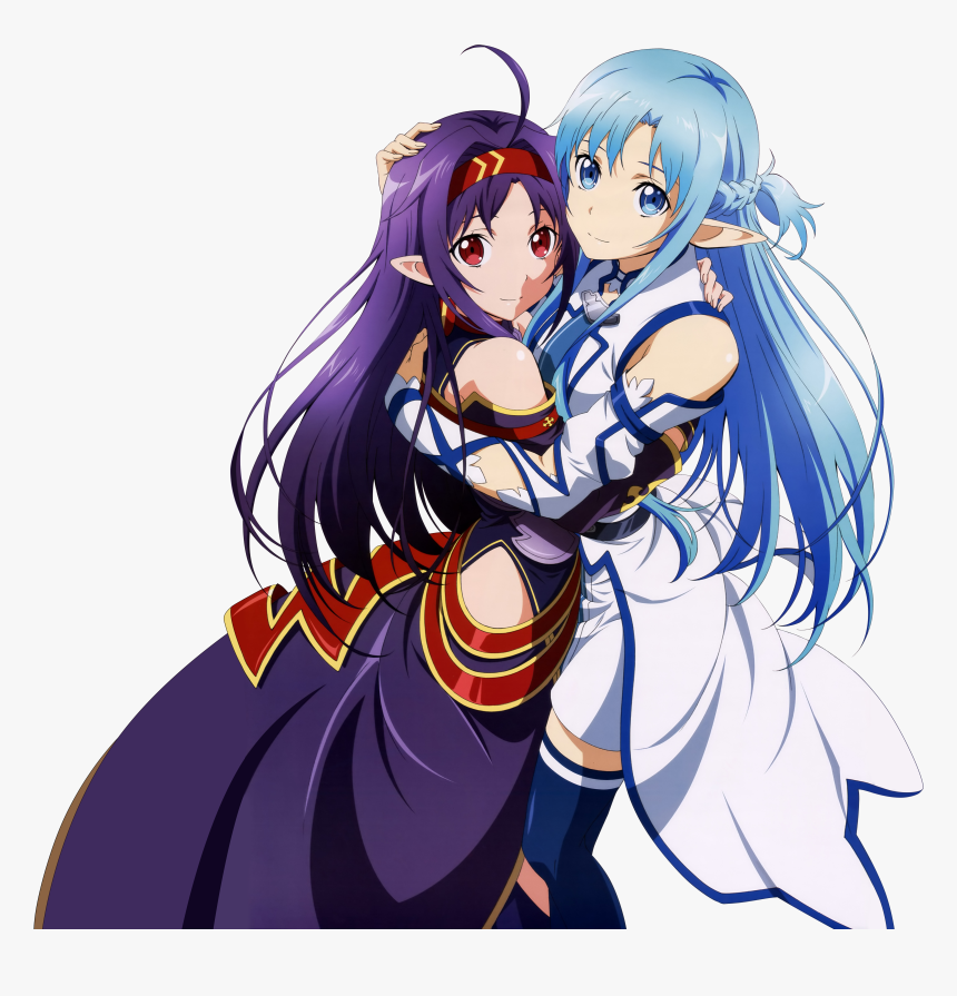 Asuna And Yuuki Render, HD Png Download