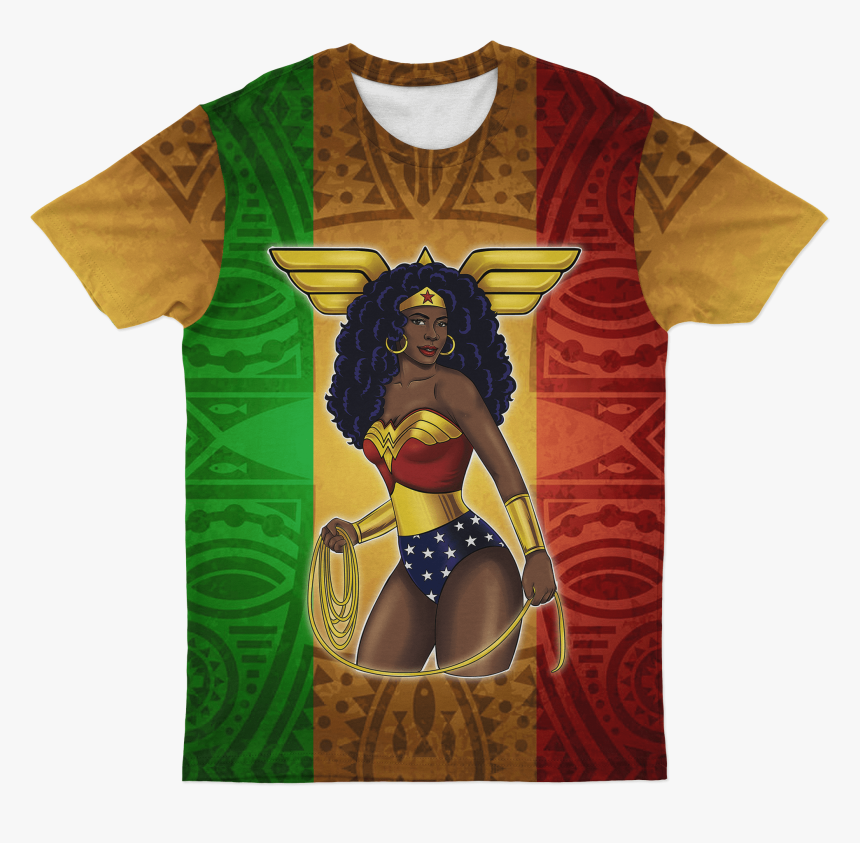 Black Wonder Woman T-shirt 
 Class - Wonder Woman, HD Png Download