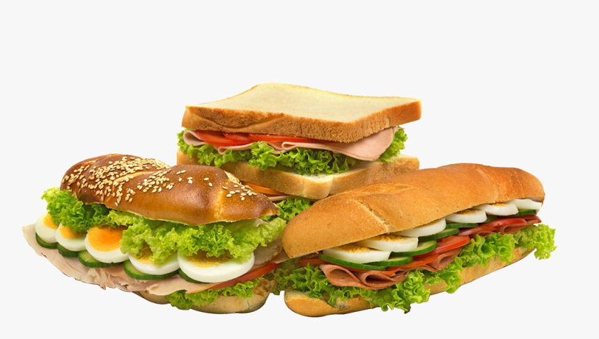 Hamburger Cheeseburger Club Sandwich Ham And Cheese - Veg Sandwich Transparent Background, HD Png Download