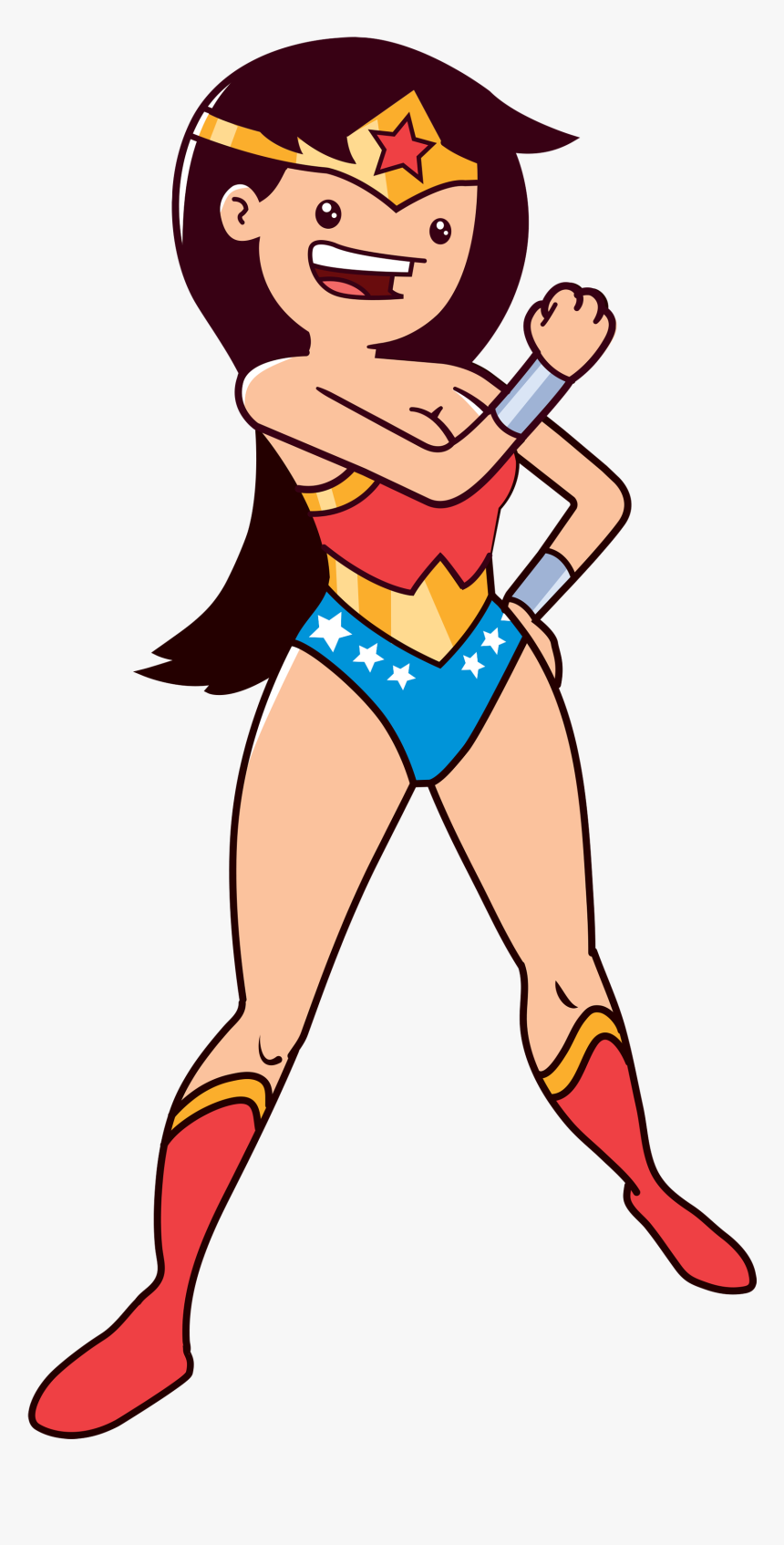 Wonder Woman - Cartoon, HD Png Download
