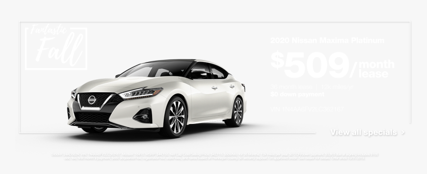 2018 Nissan Maxima Pearl White, HD Png Download