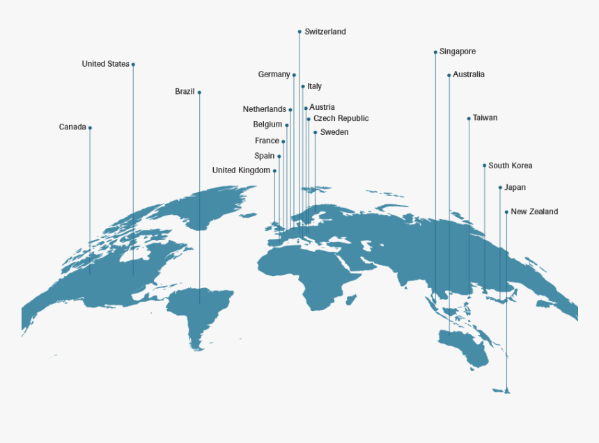 World Map Black And White Stylize, HD Png Download