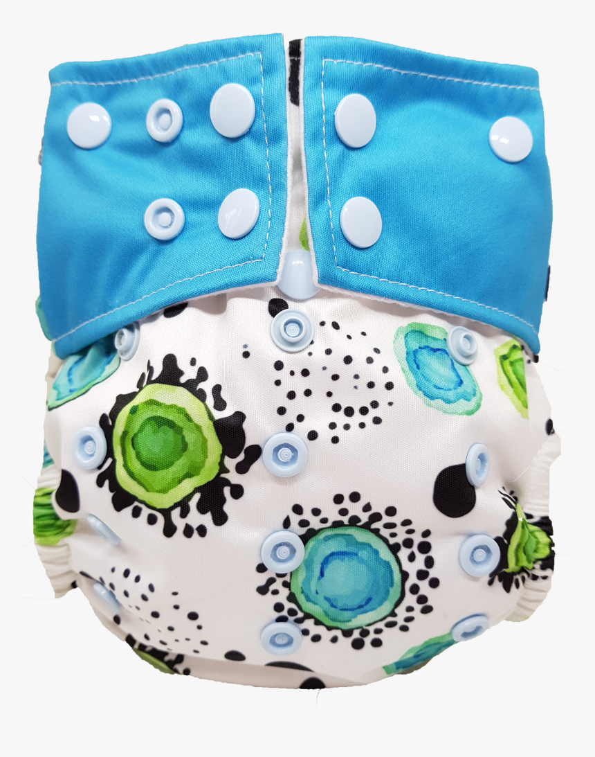 New Born Cover Diaper Greens & Spots 2 Inserts 
 Title - Diaper, HD Png Download