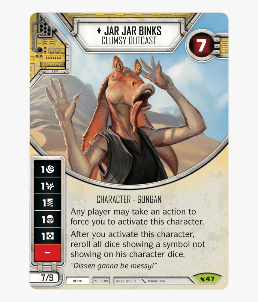 Jar Jar Binks Png - Star Wars Destiny Jar Jar, Transparent Png