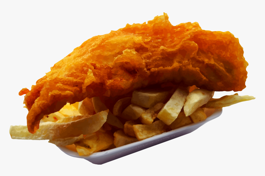 Chicken Fingers,side Dish,american Food - Fish And Chips Vector, HD Png Download