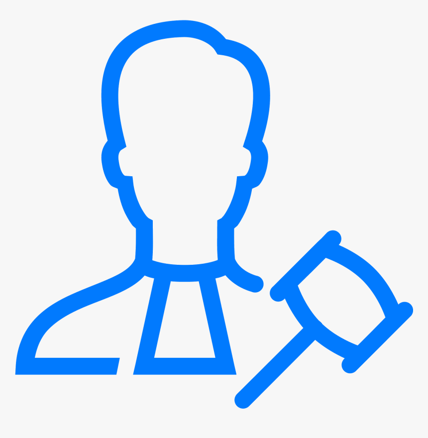 Transparent Gavel Silhouette Png - White Human Icon Png, Png Download