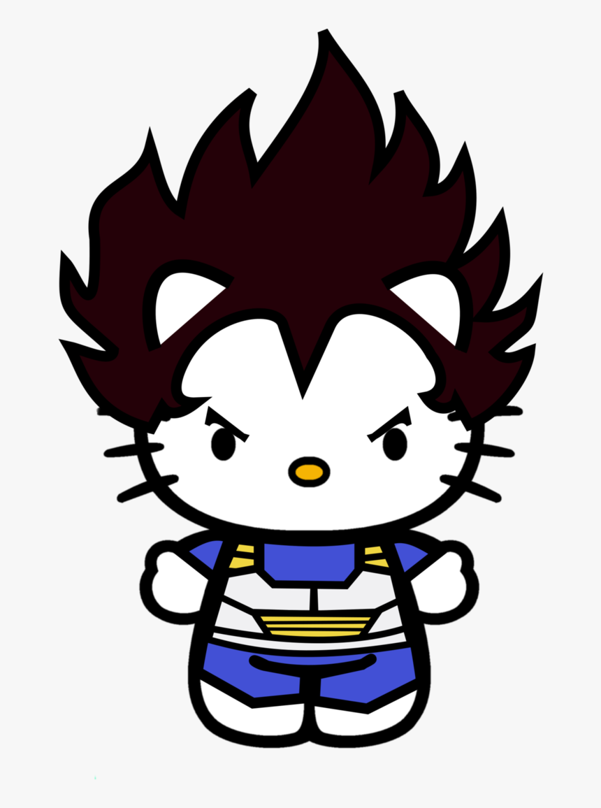 Transparent Vegeta Head Png - Hello Kitty É Um Gato, Png Download