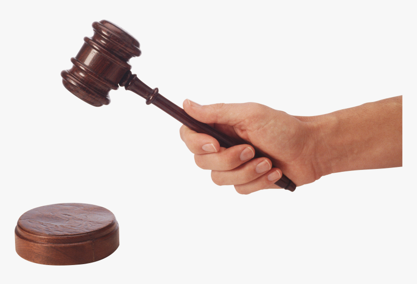 Gavel Judge Hammer In Hand - Gavel In Hand Png, Transparent Png