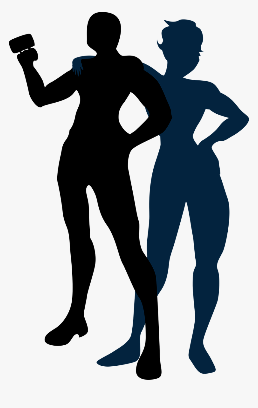 Man With Cup Silhouette Man And Woman Silhouette Couple, HD Png Download