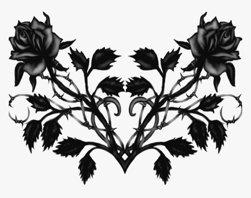 Black Roses Png - Goth Tattoo Png, Transparent Png