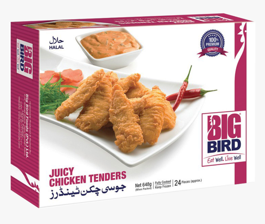 Big Bird Juicy Chicken Tenders 648 Gm - Big Bird Food Pvt Ltd, HD Png Download