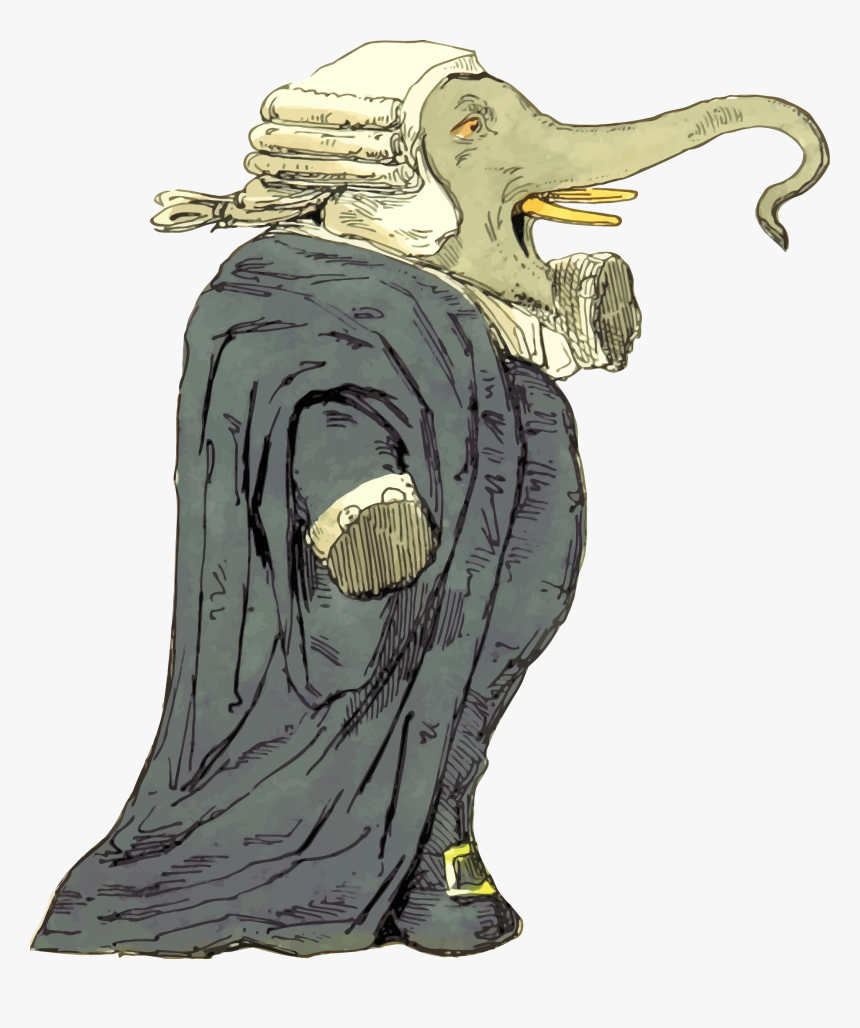 Transparent Gavel And Scales Clipart - Elephant As A Judge, HD Png Download
