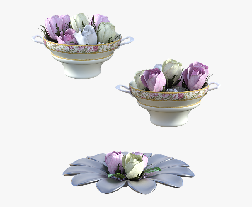 Roses, Shabby Chic, Vase, Deco, Fantasy, Floral, Love - Artificial Flower, HD Png Download