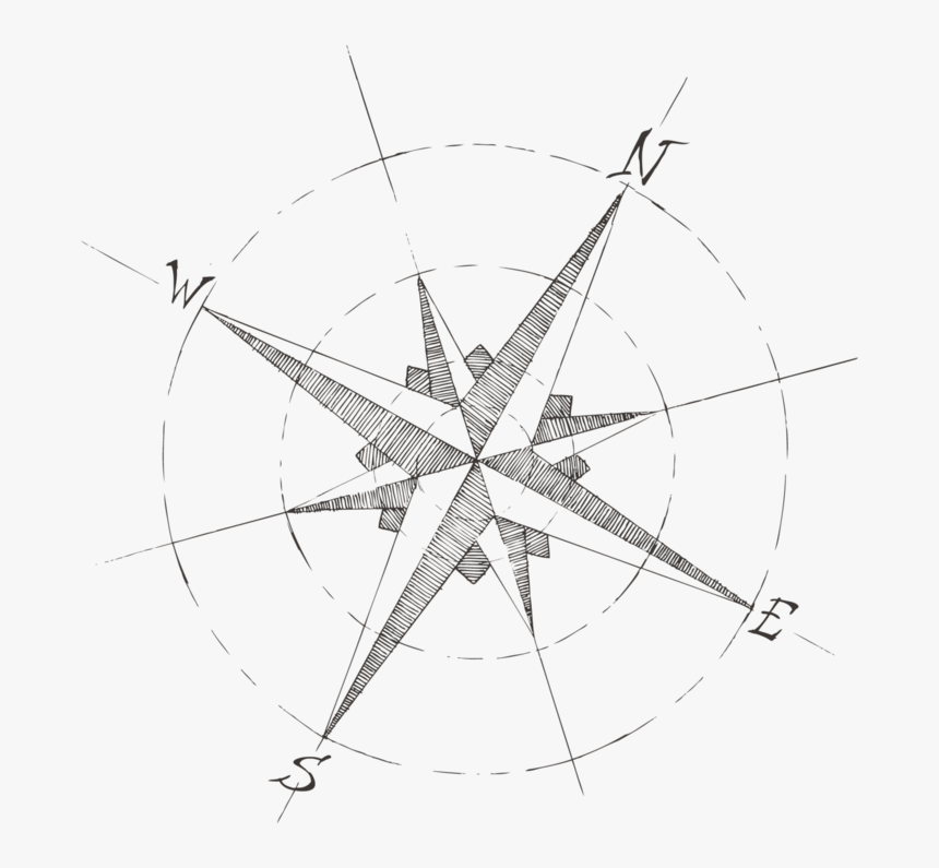 Transparent Compass - Old Compass Rose, HD Png Download