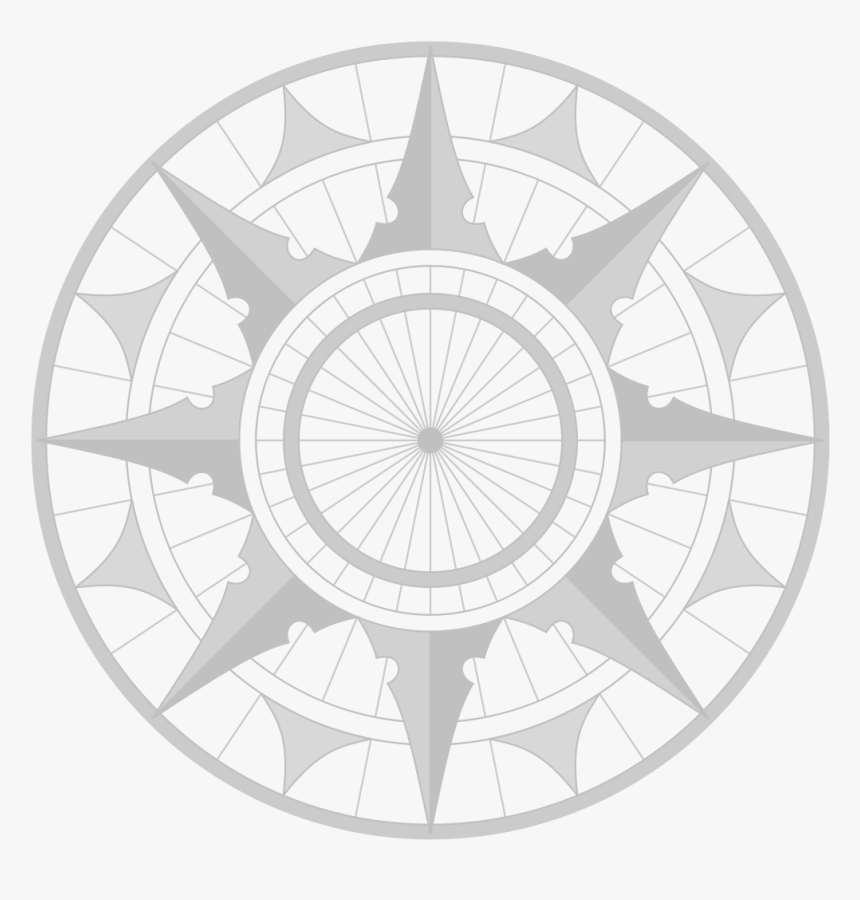 File Compass Rose Pale Svg Wikimedia Commons - Stained Glass Window Silhouette, HD Png Download