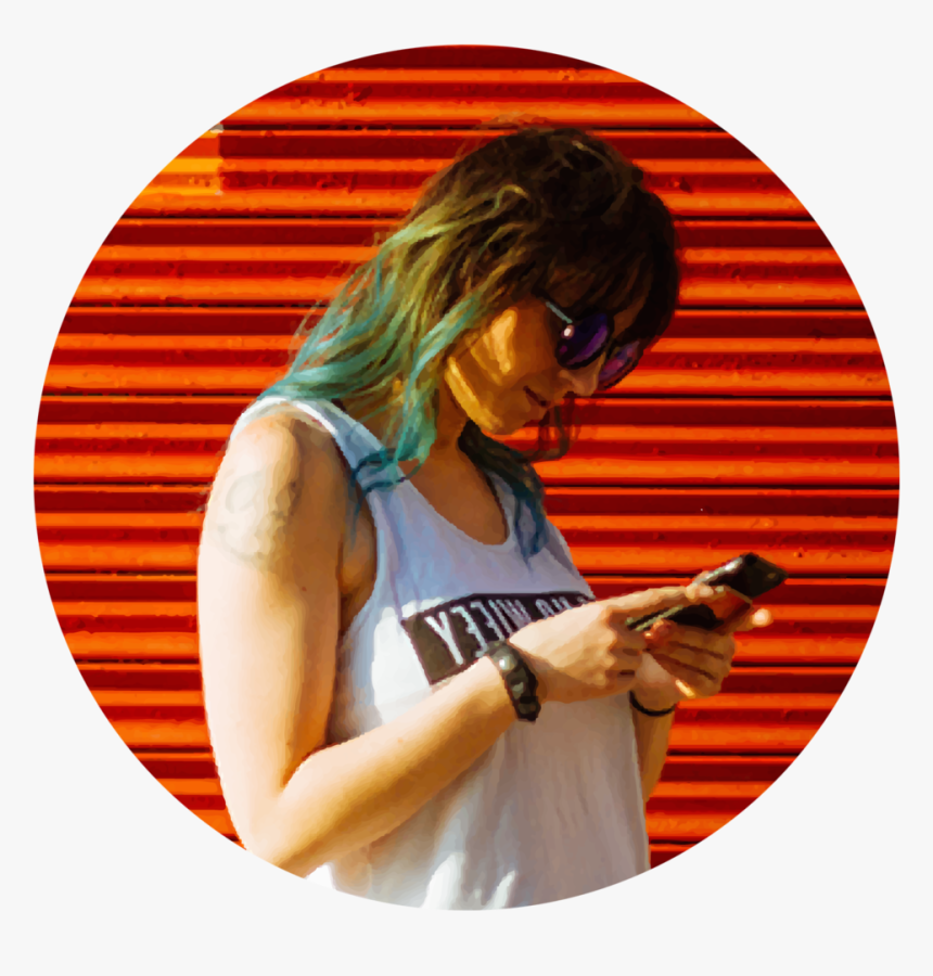 Circle Headshot - Retro Palm Tree Png, Transparent Png