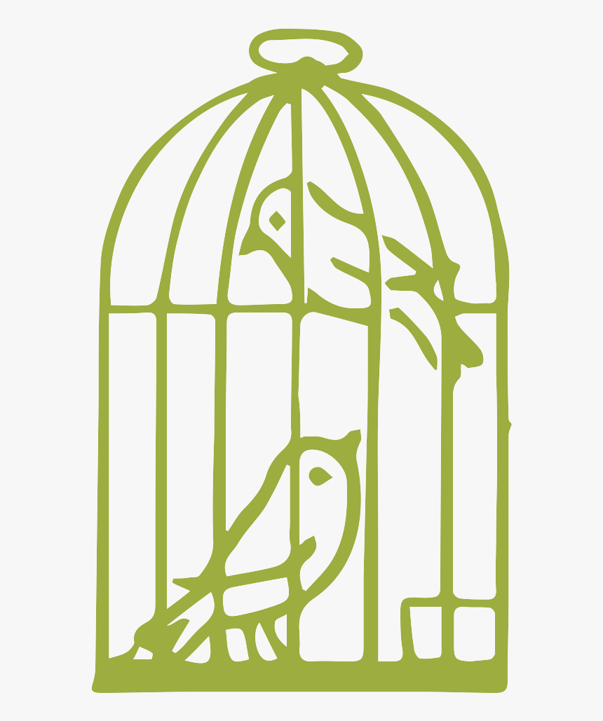 Bird Cage Coloring Page, HD Png Download