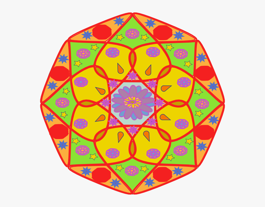 Mandala Svg Clip Arts - Mandalas Para Niños A Color, HD Png Download