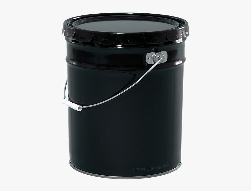 5 Gallon Black 28 26 24 Gauge Metal Open Head Pail - Drum, HD Png Download