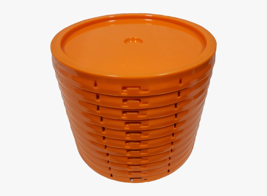 Orange Plastic Lid With Gasket And Tear Tab Fits - Plastic, HD Png Download