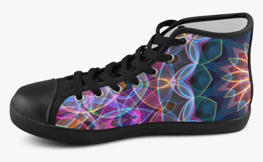 Purple Lotus Flower Mandala Colorful Bubbles Women - Jeff Goldblum Sneakers, HD Png Download