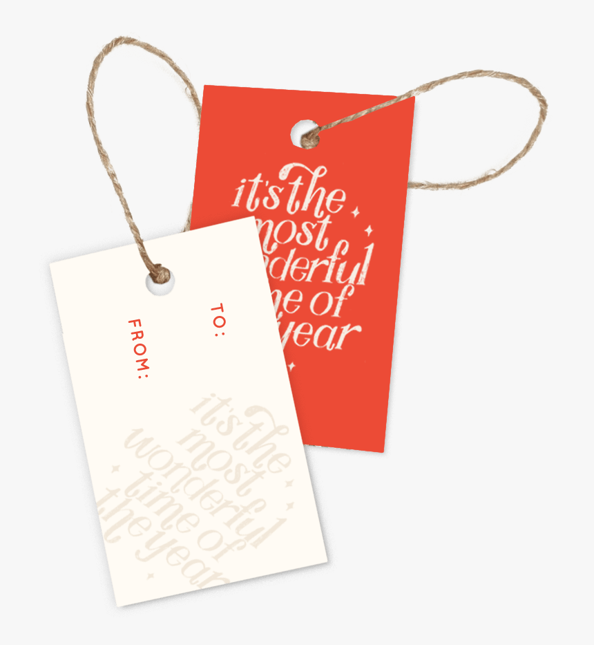 Most Wonderful Time Gift Tags Pack Of - Construction Paper, HD Png Download
