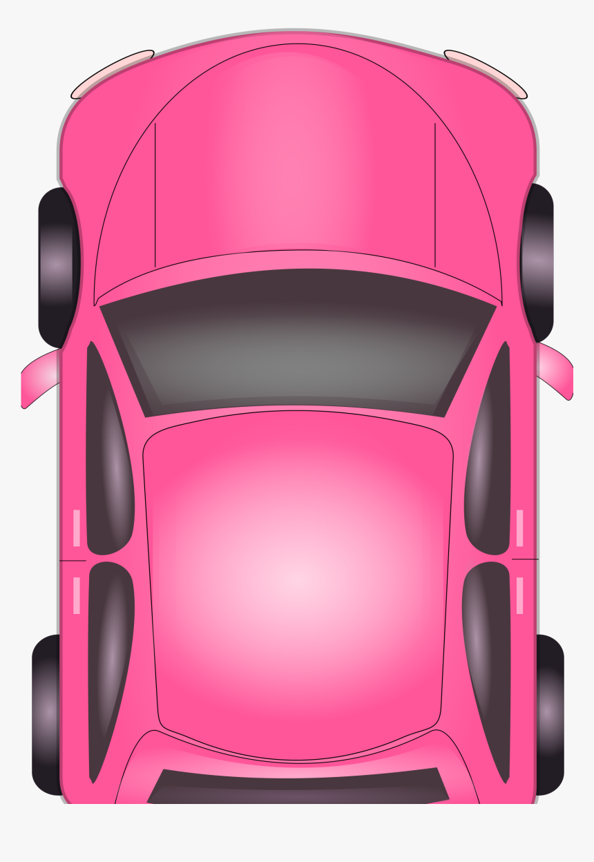 Pink Car Clip Art - Car Clipart Top View, HD Png Download