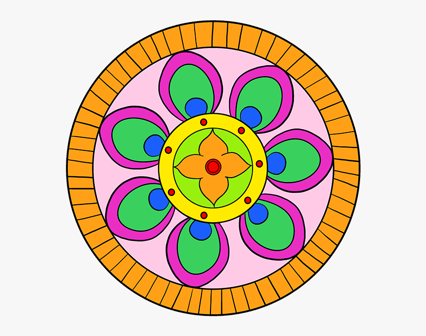 How To Draw Beginner Mandala - Matching Colors, HD Png Download