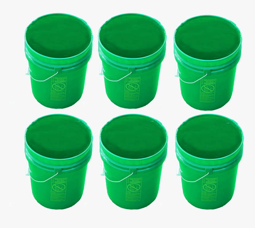 5 Gallon Plastic Buckets Green - Plastic, HD Png Download