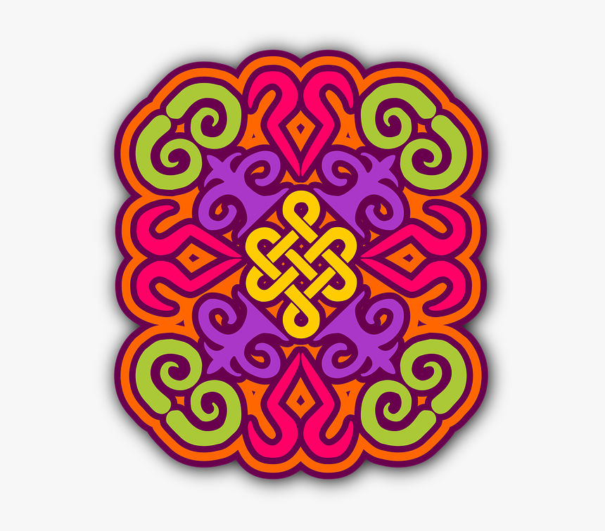 Kyrgyz, Pattern, Mandala, Colorful, Ornament - Circle, HD Png Download