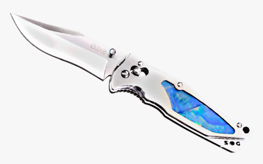 #knife #blue #silver #weapon #stab #cut #dope #swag - Utility Knife, HD Png Download