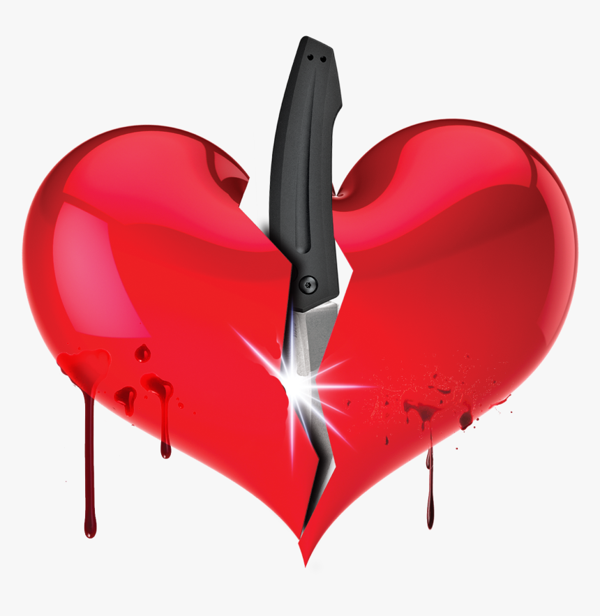 Clip Art Heart With A Knife Through It Knife Stabbing A Heart, HD Png