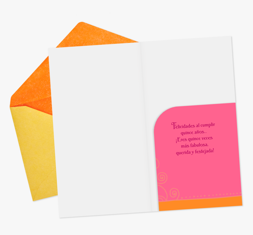 Fabulous And Loved Spanish-language Money Holder Quinceañera - Construction Paper, HD Png Download