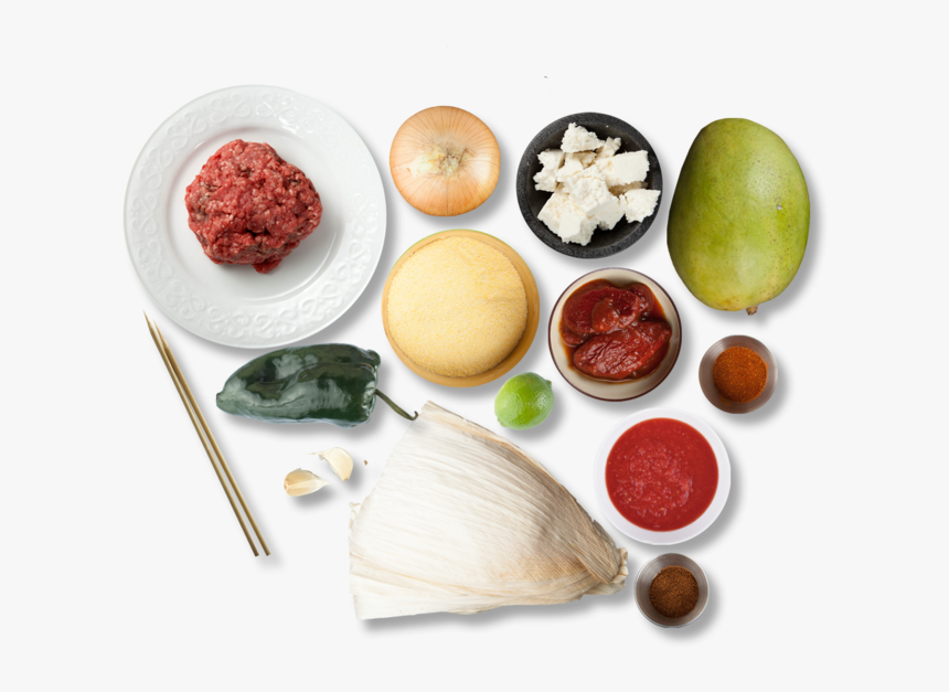 Pork Tamales With Smoked Chili Sauce And Mango - Steak Tartare, HD Png Download