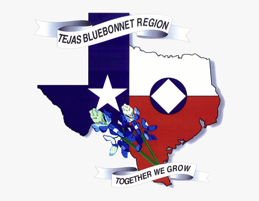 Tejas Bluebonnet Logo - Texas State Flag Png, Transparent Png