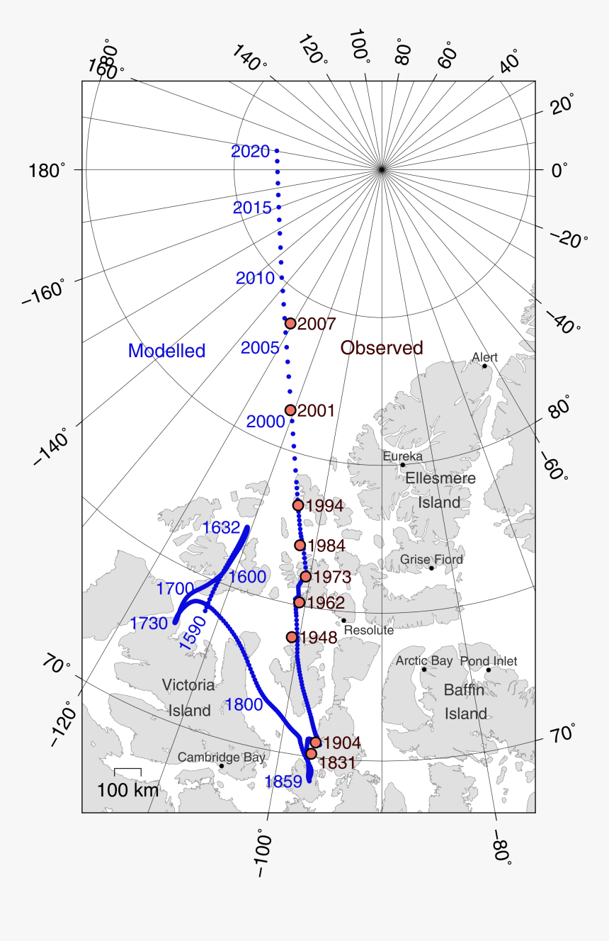 Magnetic North Pole Movement, HD Png Download