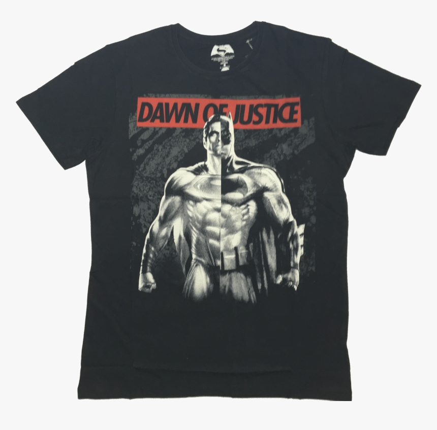 Dawn Of Justice Batman & Superman Black T Shirt Bio - Dawn Of Justice Shirt Batman Superman, HD Png Download