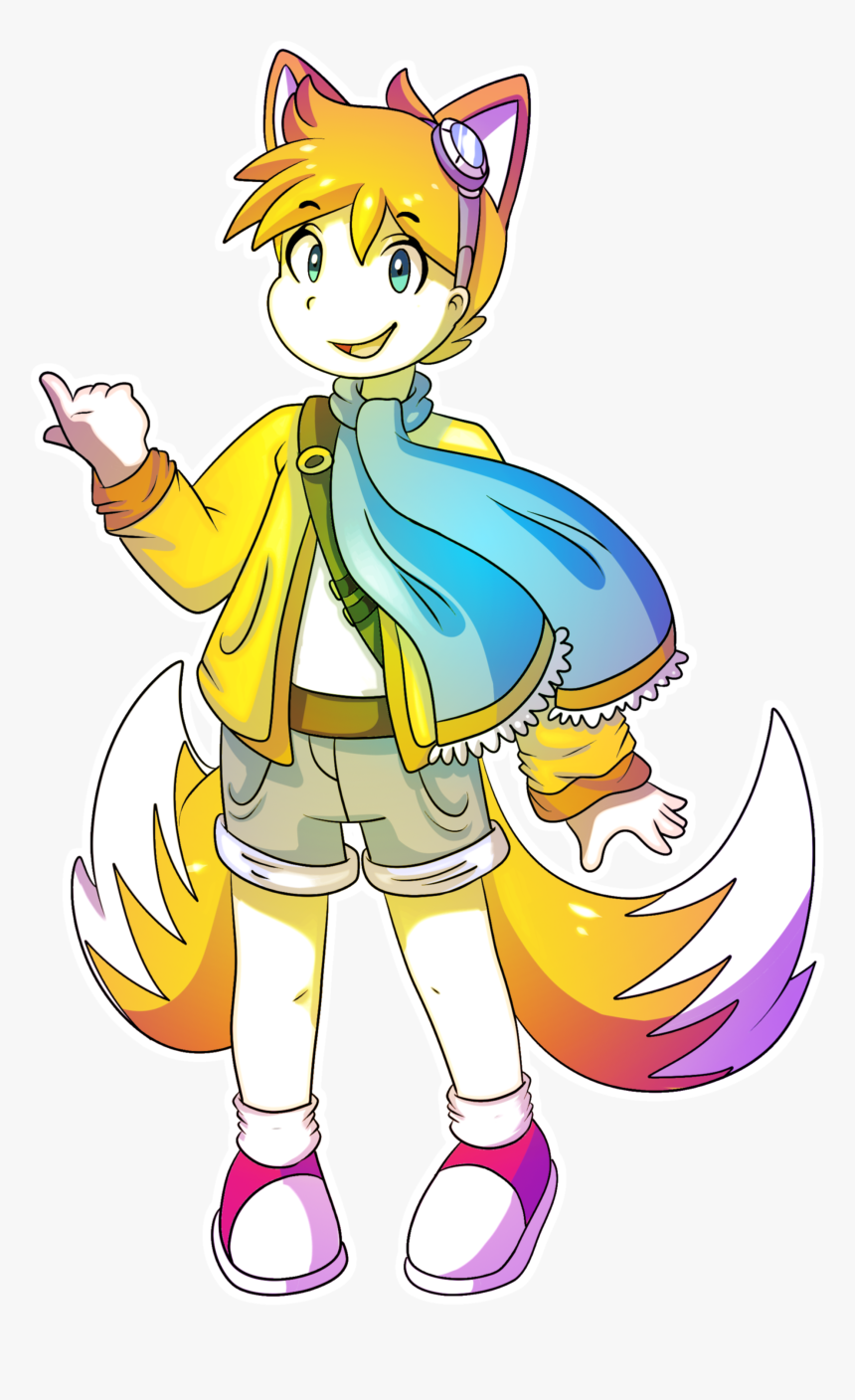 Tails The Fox Gijinka - Tails The Fox Drawing, HD Png Download