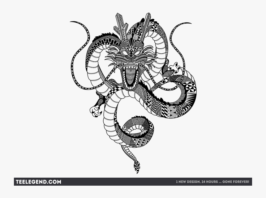 Shenron Black And White , Png Download - Aztec Shenron, Transparent Png