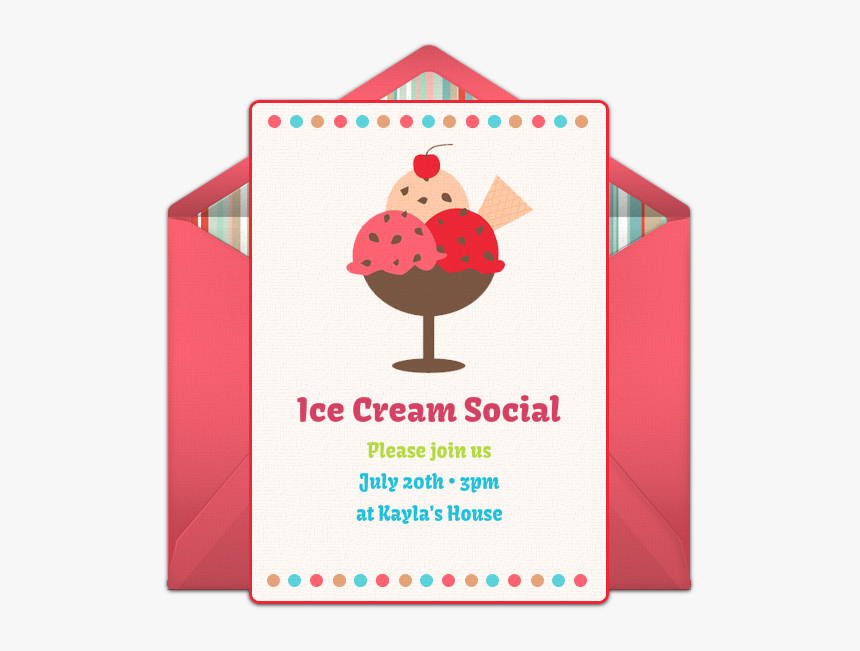 Ice Cream Social Invitations, HD Png Download