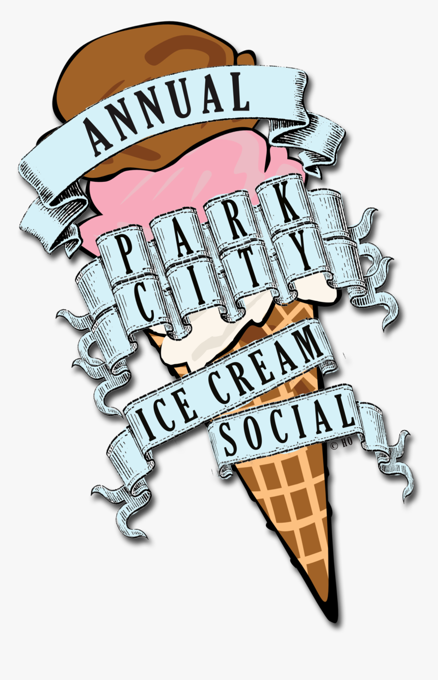 Park City Annual Ice Cream Social - Ice Cream Cone Clip Art, HD Png Download