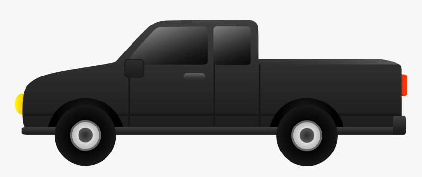 Pickup Truck Toyota Hilux Toyota Tacoma Car Van - Black Truck Clip Art, HD Png Download